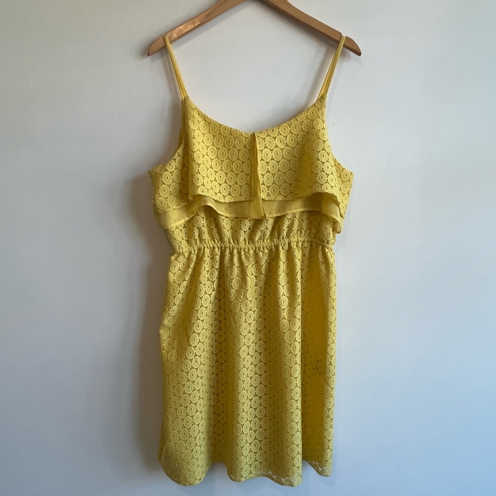 Cute ruffled yellow dress